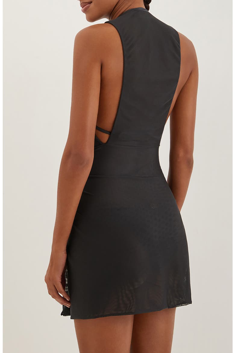 Mila Short Cover-Up Dress, Alternate, color, GREY