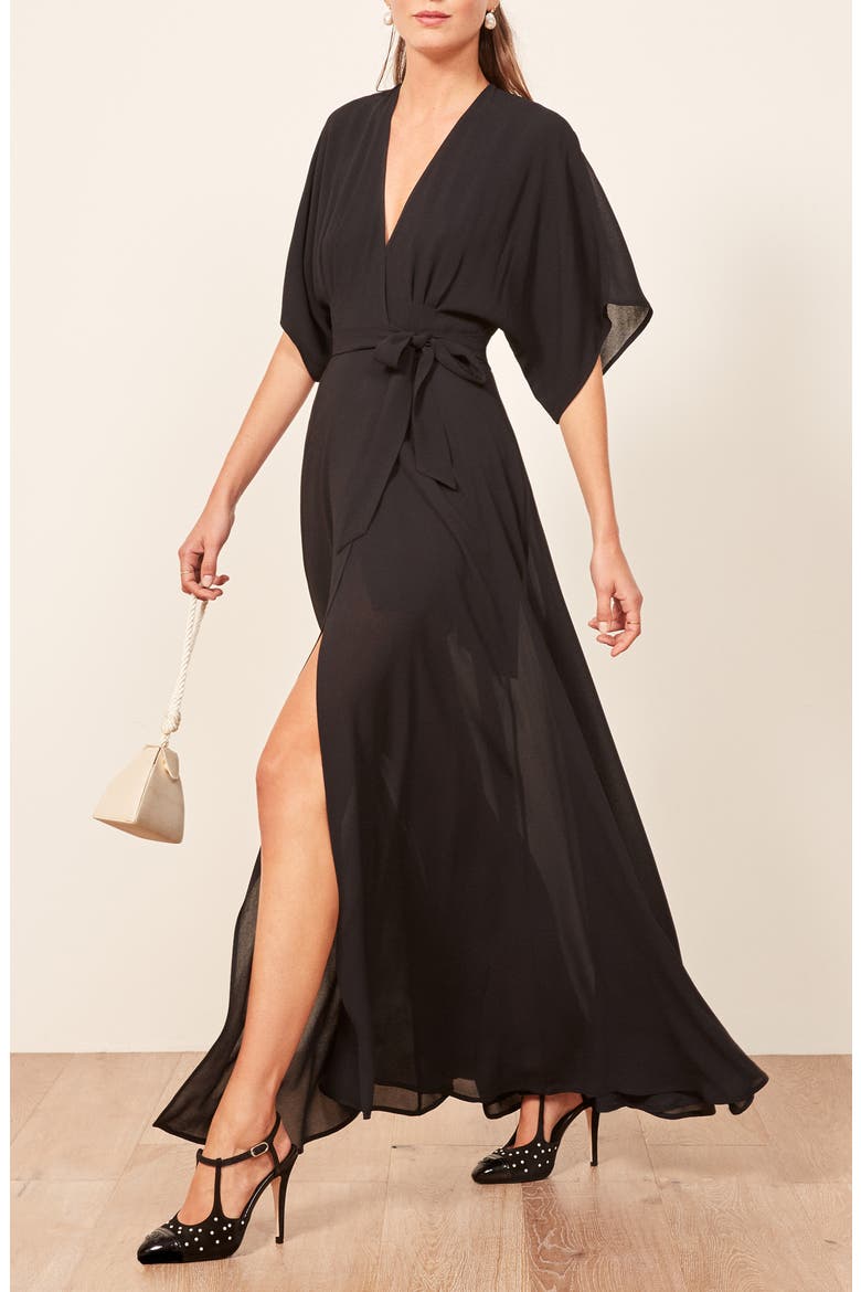 Winslow Maxi Dress, Alternate, color, BLACK
