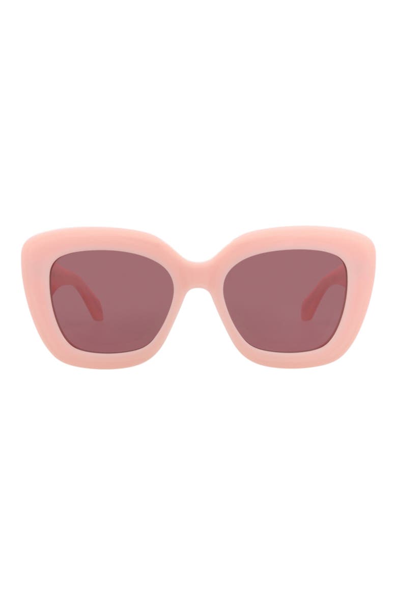 53mm Square Sunglasses, Main, color, PINK PINK VIOLET