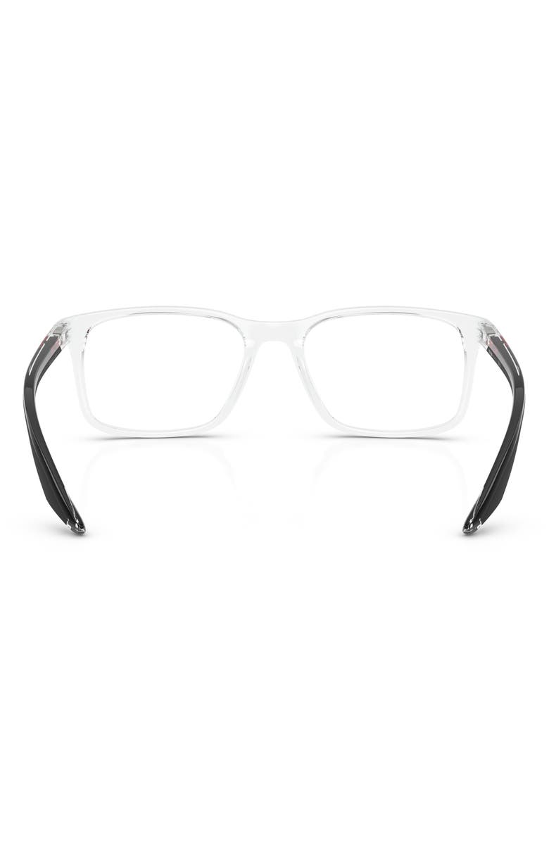 Prada Linea Rossa 52mm Pillow Optical Glasses, Alternate, color, Crystal