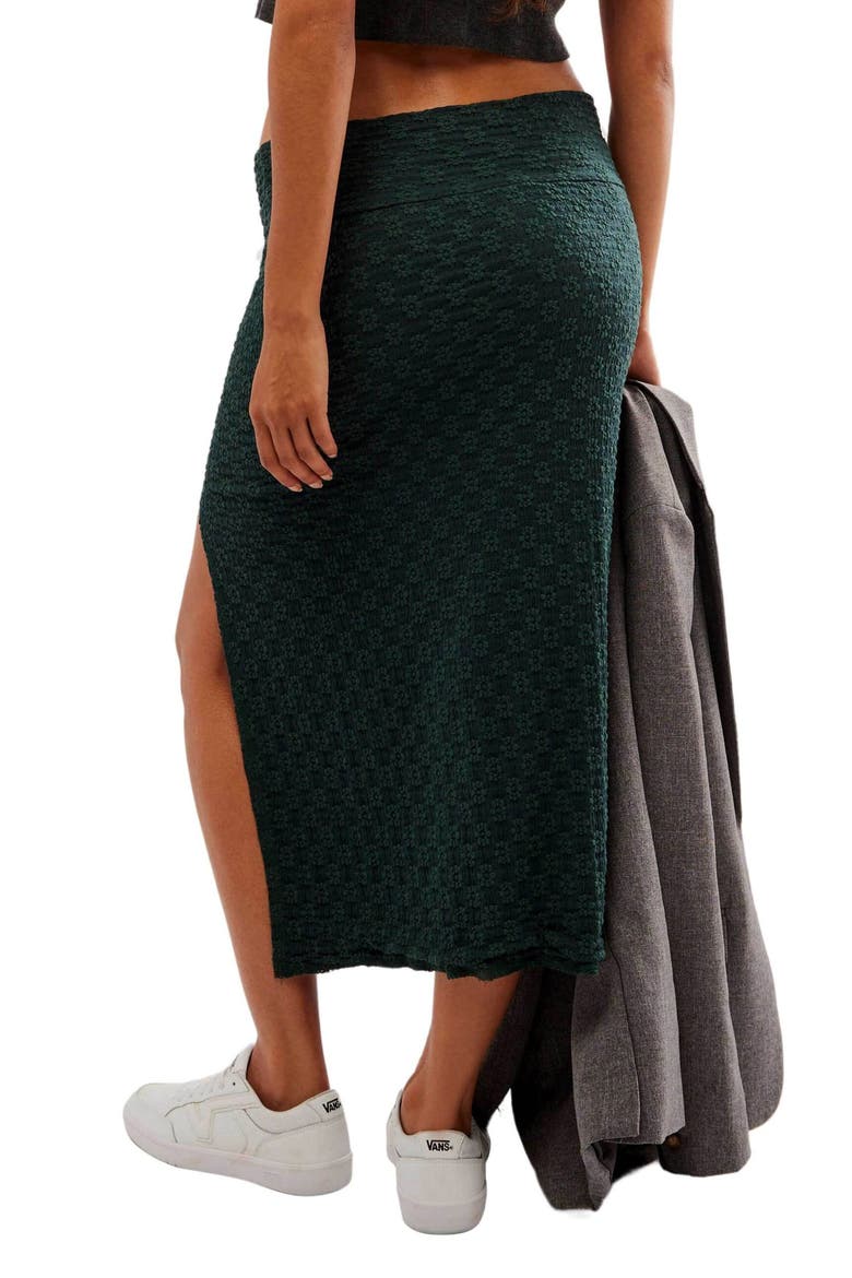 Valentina Jacquard Midi Skirt, Alternate, color, IVY GREEN