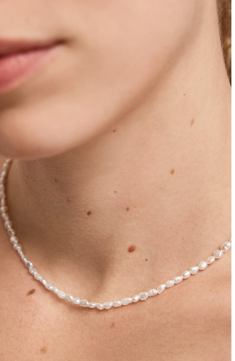 Monica Vinader Capri Keshi Pearl Necklace, Alternate, color, 18K Gold Vermeil / Pearl