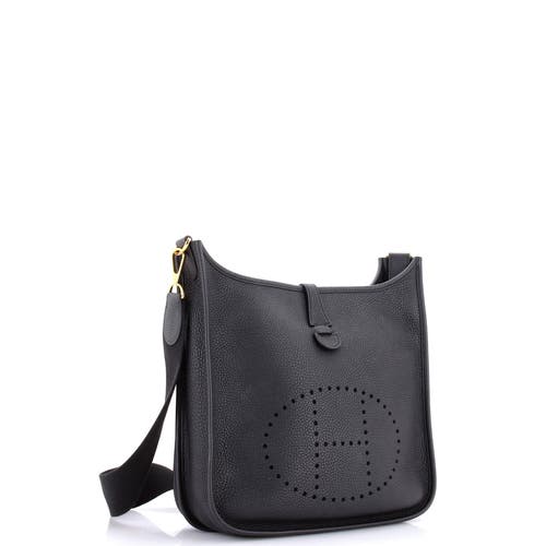 Pre-owned Hermes Hermes Evelyne Bag Gen Iii Clemence Pm In Black