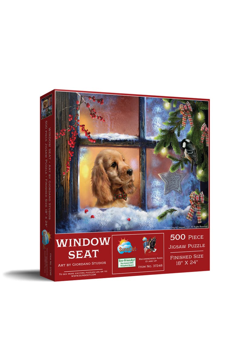 Sunsout Window Seat 500 piece Jigsaw Puzzle for Adults, Main, color, Multicolor