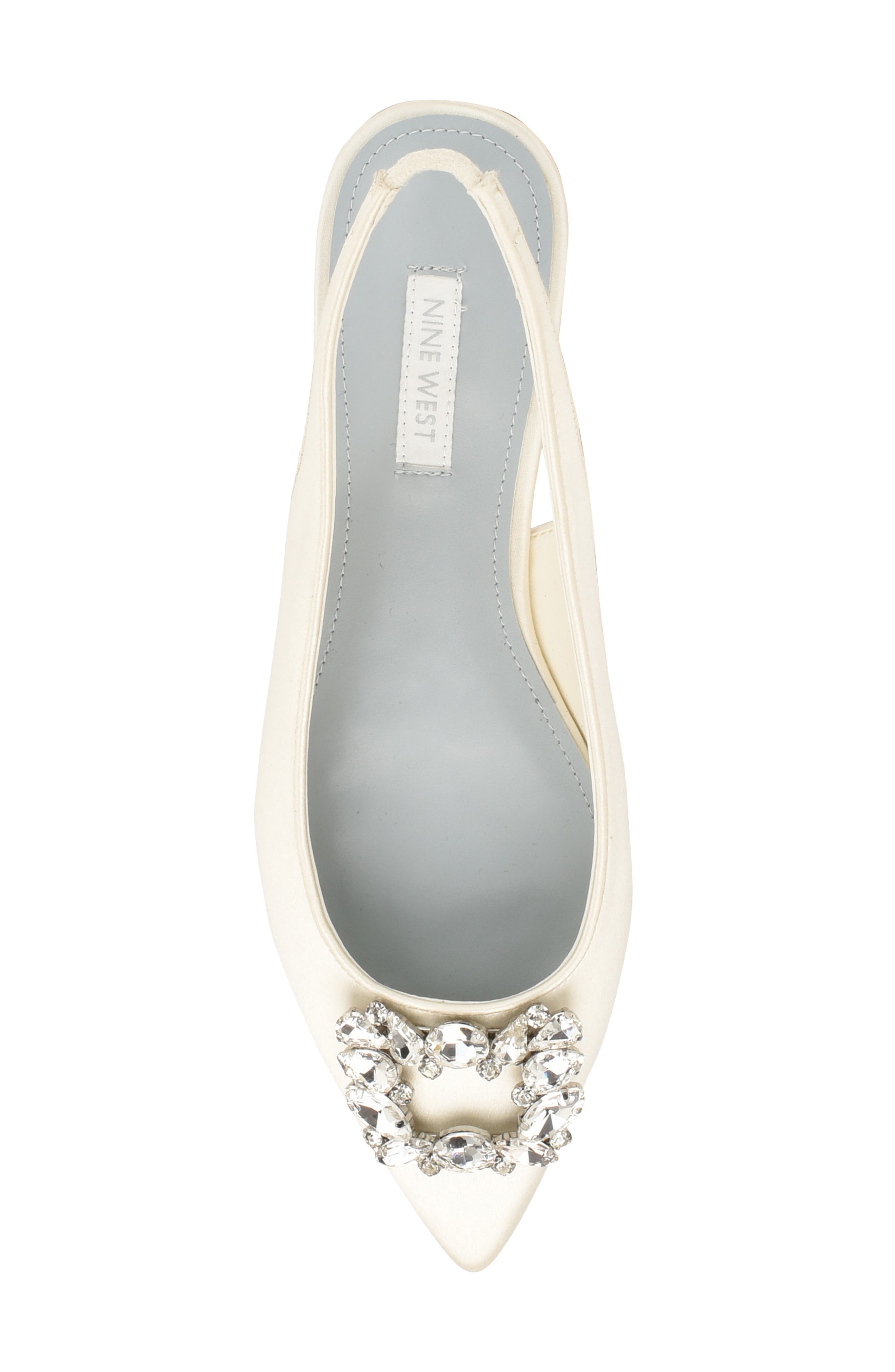 Nine West Blingy Crystal Slingback Flat, Alternate, color, 