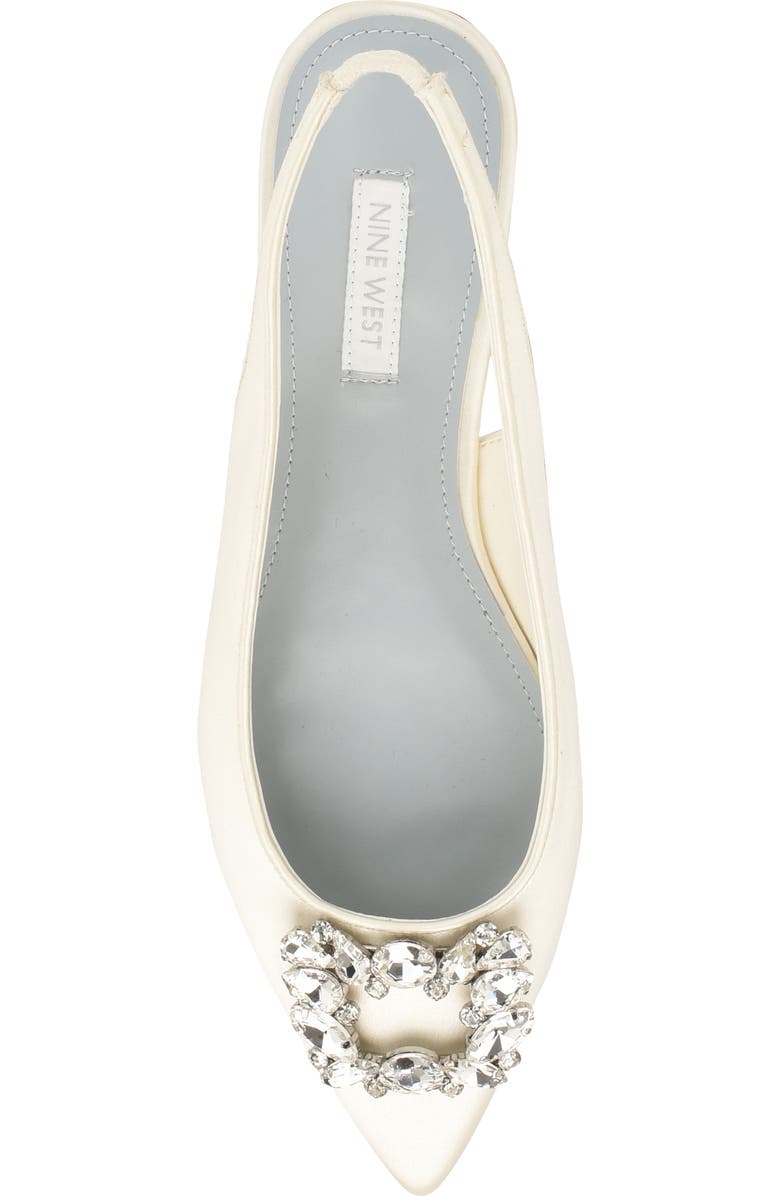 Nine West Blingy Crystal Slingback Flat, Alternate, color,