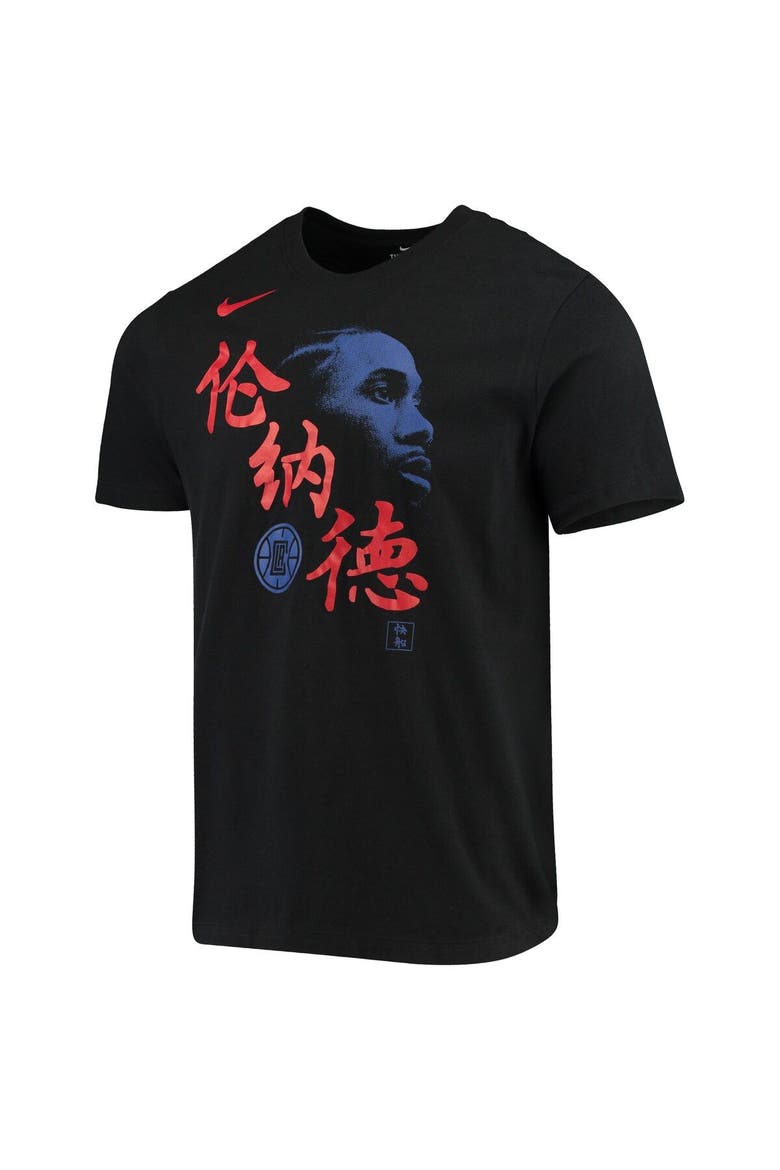 Men's Nike Kawhi Leonard Black LA Clippers Chinese New Year Player T-Shirt, Alternate, color, Black