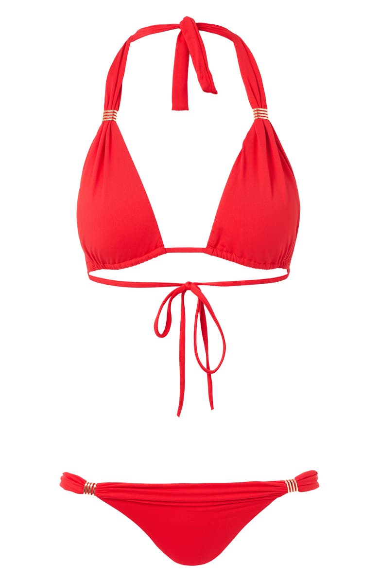 Melissa Odabash Grenada Bikini Bottoms, Alternate, color, Red
