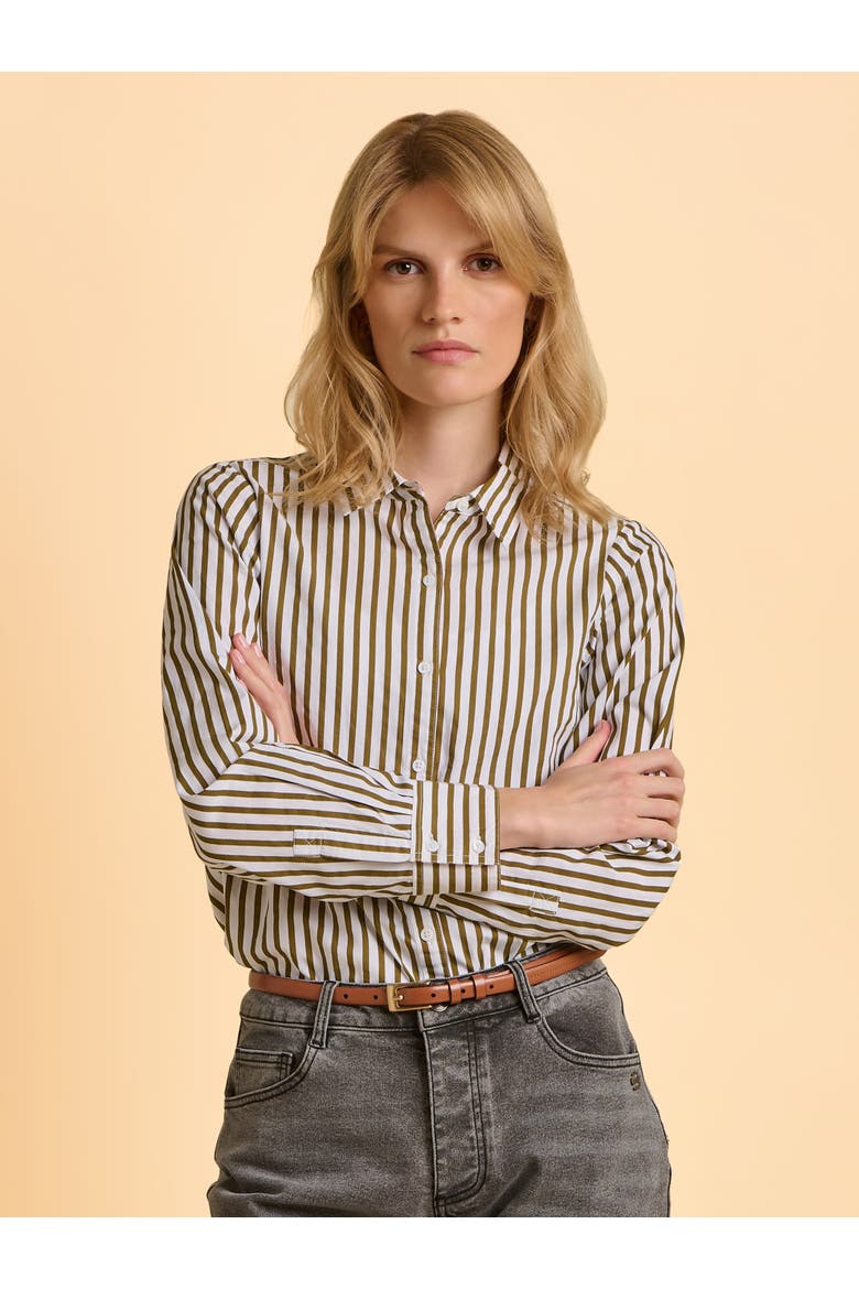 Vicky Long Sleeve Striped Shirt, Alternate, color, Green
