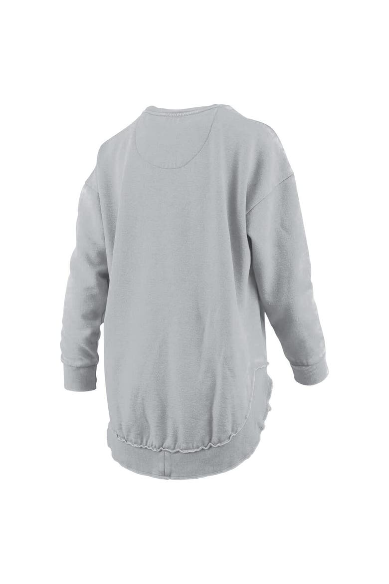 Women's Pressbox  Gray UConn Huskies 2025 WBB National Champions Melange Poncho Pullover Sweatshirt, Alternate, color, Gray