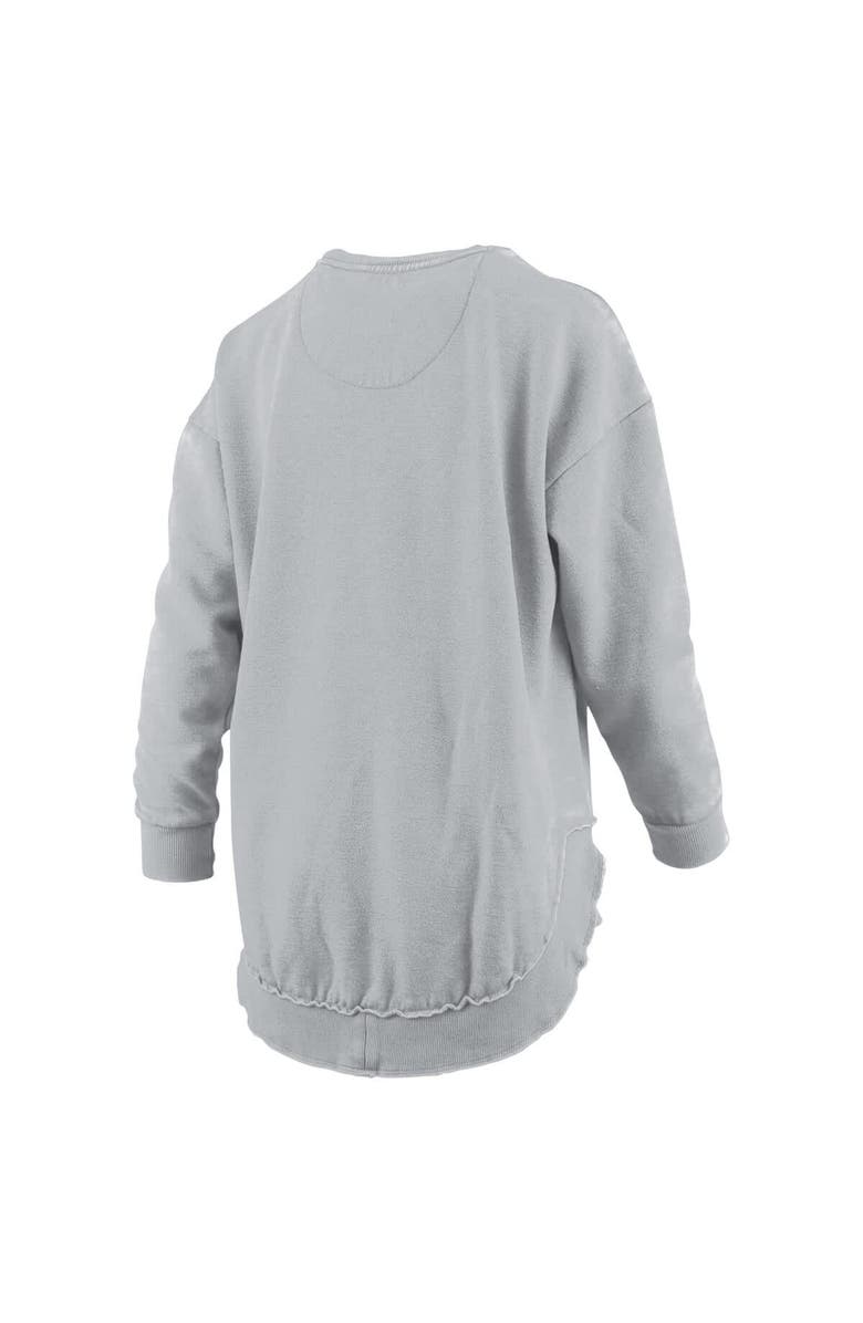 PRESSBOX Women's Pressbox  Gray UConn Huskies 2025 WBB National Champions Melange Poncho Pullover Sweatshirt, Alternate, color, Gray