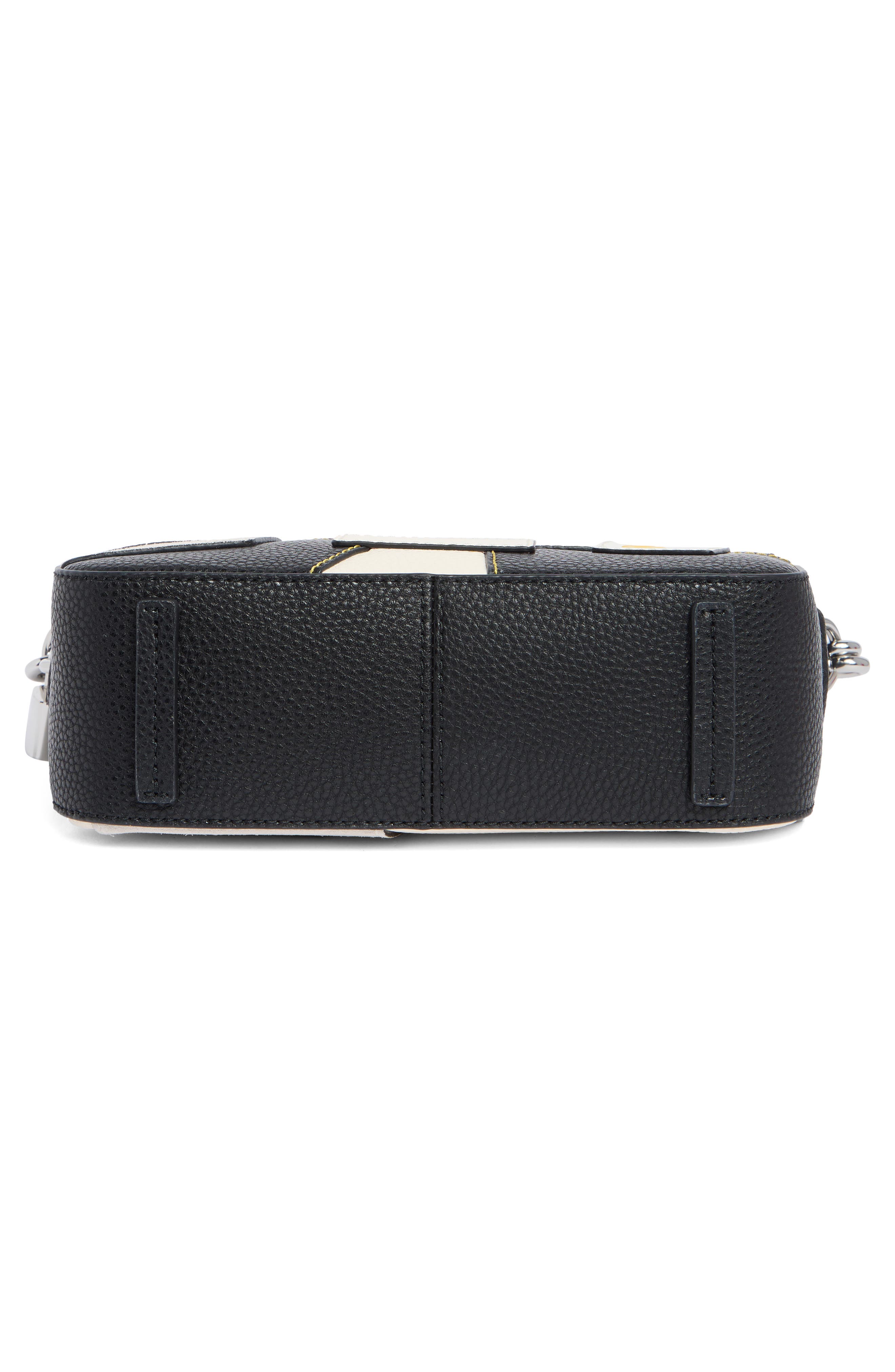Patchwork Drifter Small Leather Convertible Shoulder Bag, Alternate, color, BLACK MULTI