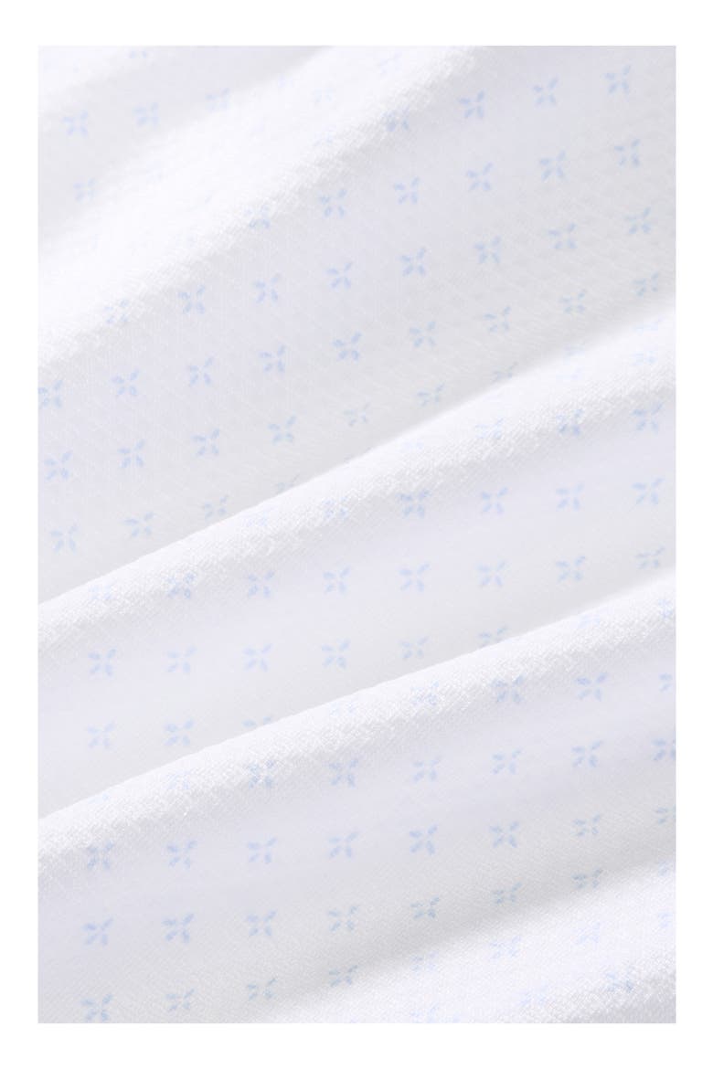 Halyard Trim Fit Micropattern Short Sleeve Button-Up Shirt, Alternate, color, WHITE PETAL HATCH