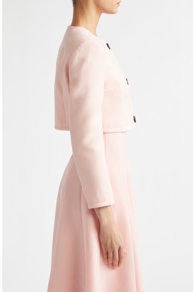 Lizette Crop Wool Crepe Jacket, Alternate, color, LIGHT PINK