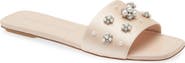 Stuart Weitzman Poppy Embellished Slide Sandal