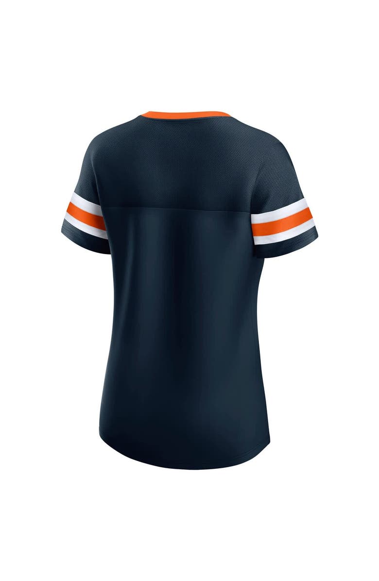 FANATICS Women's Fanatics True Navy Chicago Bears Lace-Up Bling T-Shirt, Alternate, color, True Navy