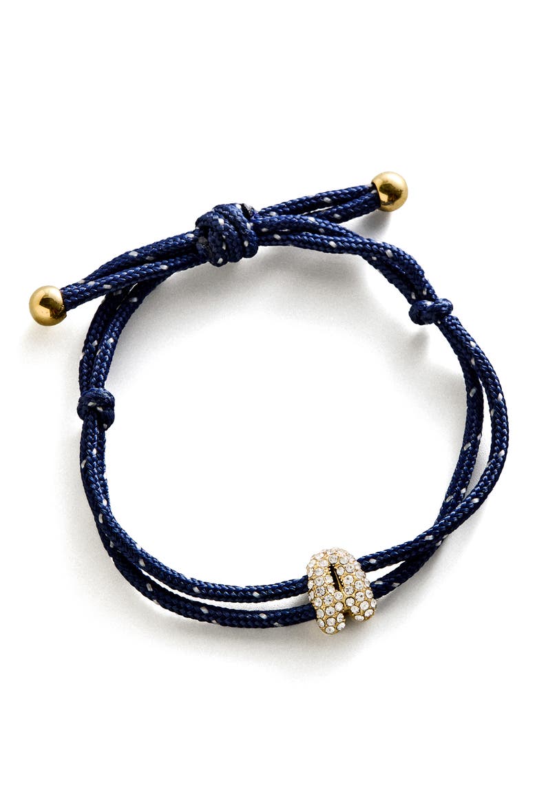 Initial Custom Paracord Bracelet, Main, color, BLUE A