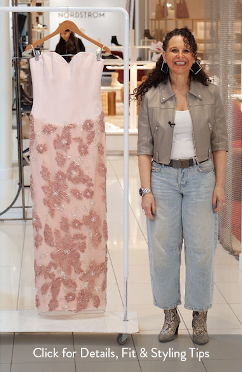 Julia Embellished Strapless Gown, sales video thumbnail