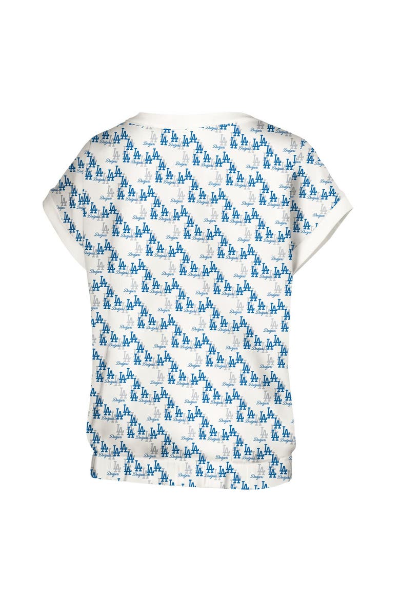 Women's Lusso  White Los Angeles Dodgers Madge Dolman Tri-Blend T-Shirt, Alternate, color, White