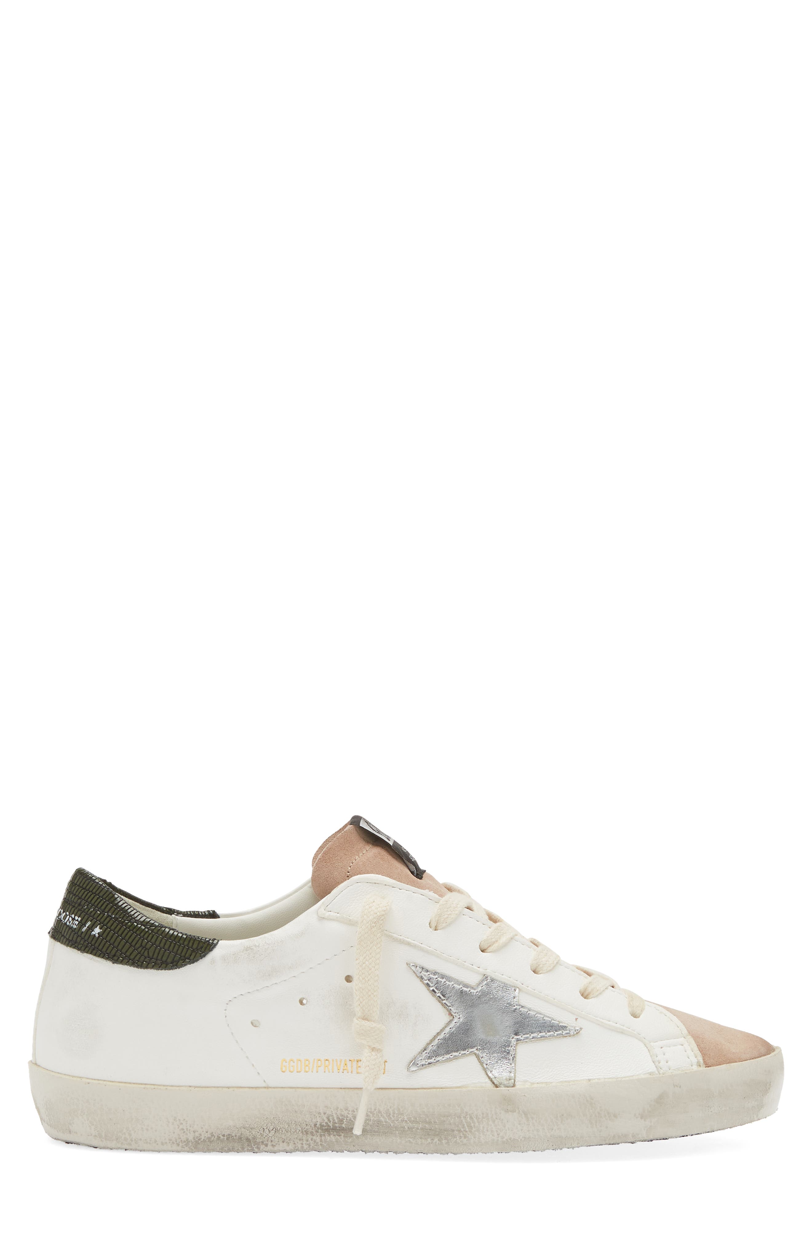 Golden Goose Super-Star Low Top Sneaker, Alternate, color, White/ Silver
