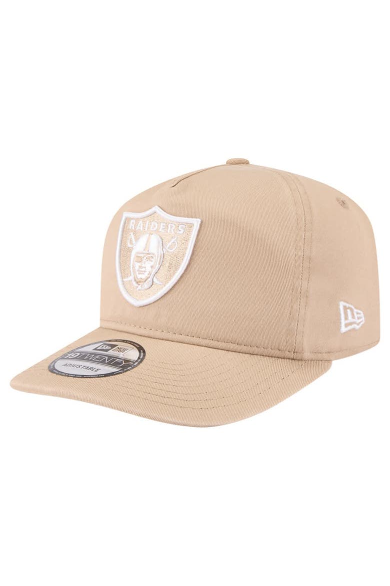 Men's New Era Tan Las Vegas Raiders 19TWENTY Adjustable Hat, Main, color, Tan