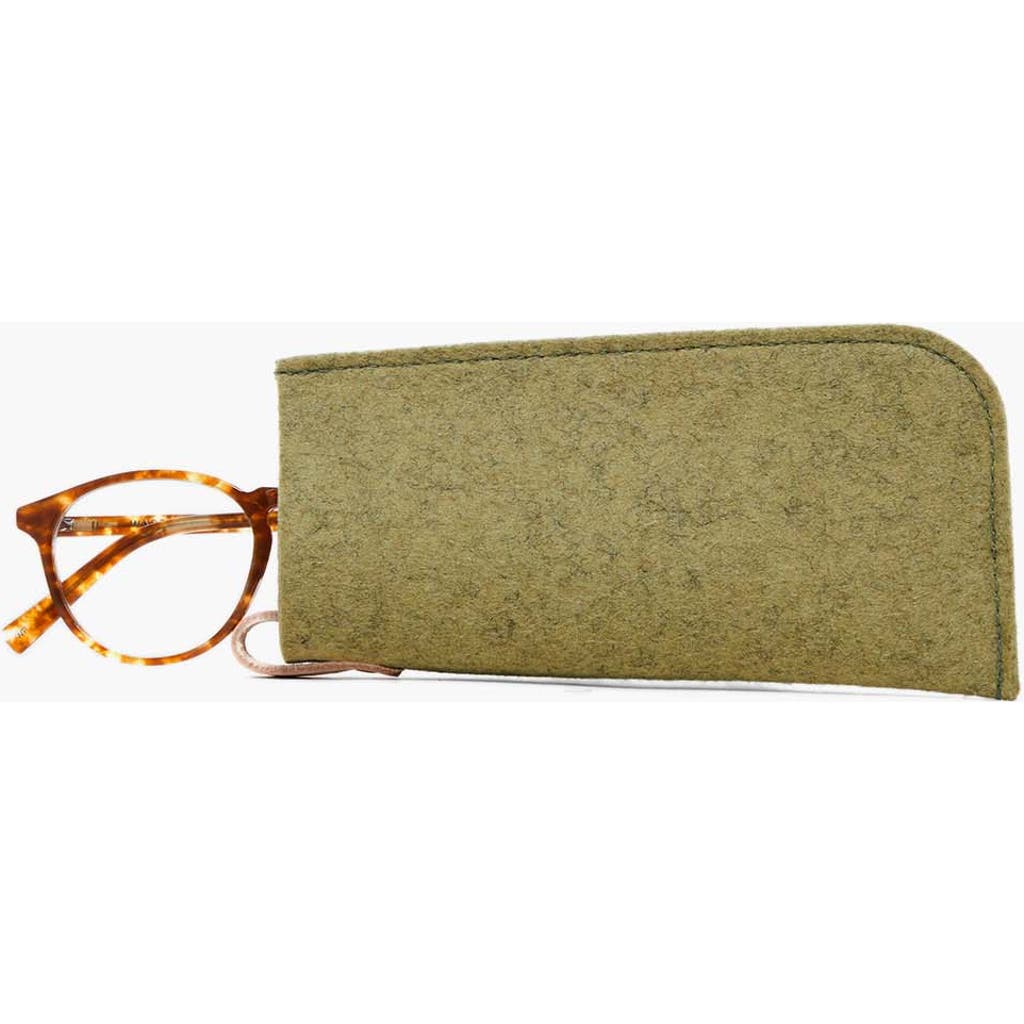 Graf & Lantz Graf Lantz Classic Merino Wool Eyeglass Sleeve In Sage Vachetta