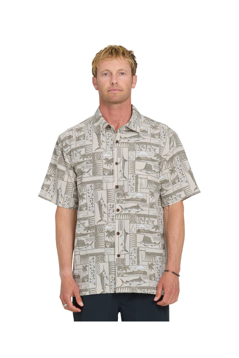 East Cape Short Sleeve Shirt, Main, color, MOONBEAM