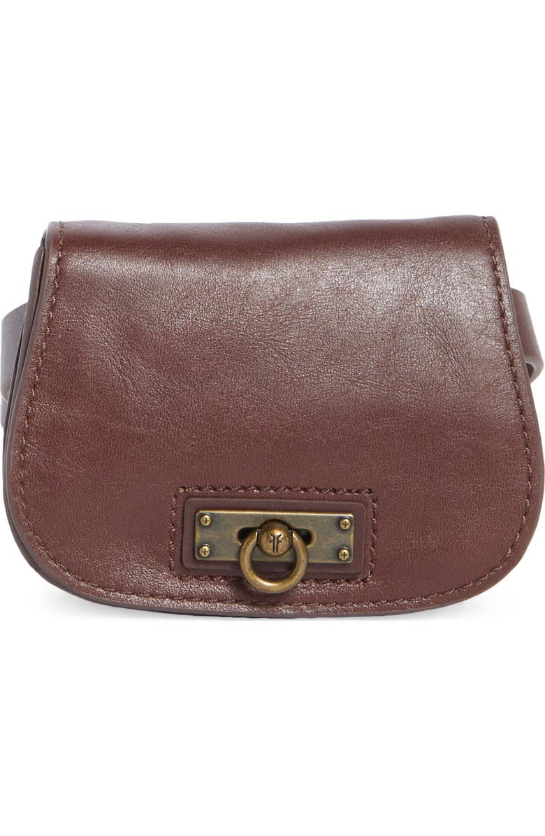Frye Leather Belt Bag, Main, color, Dark Brown