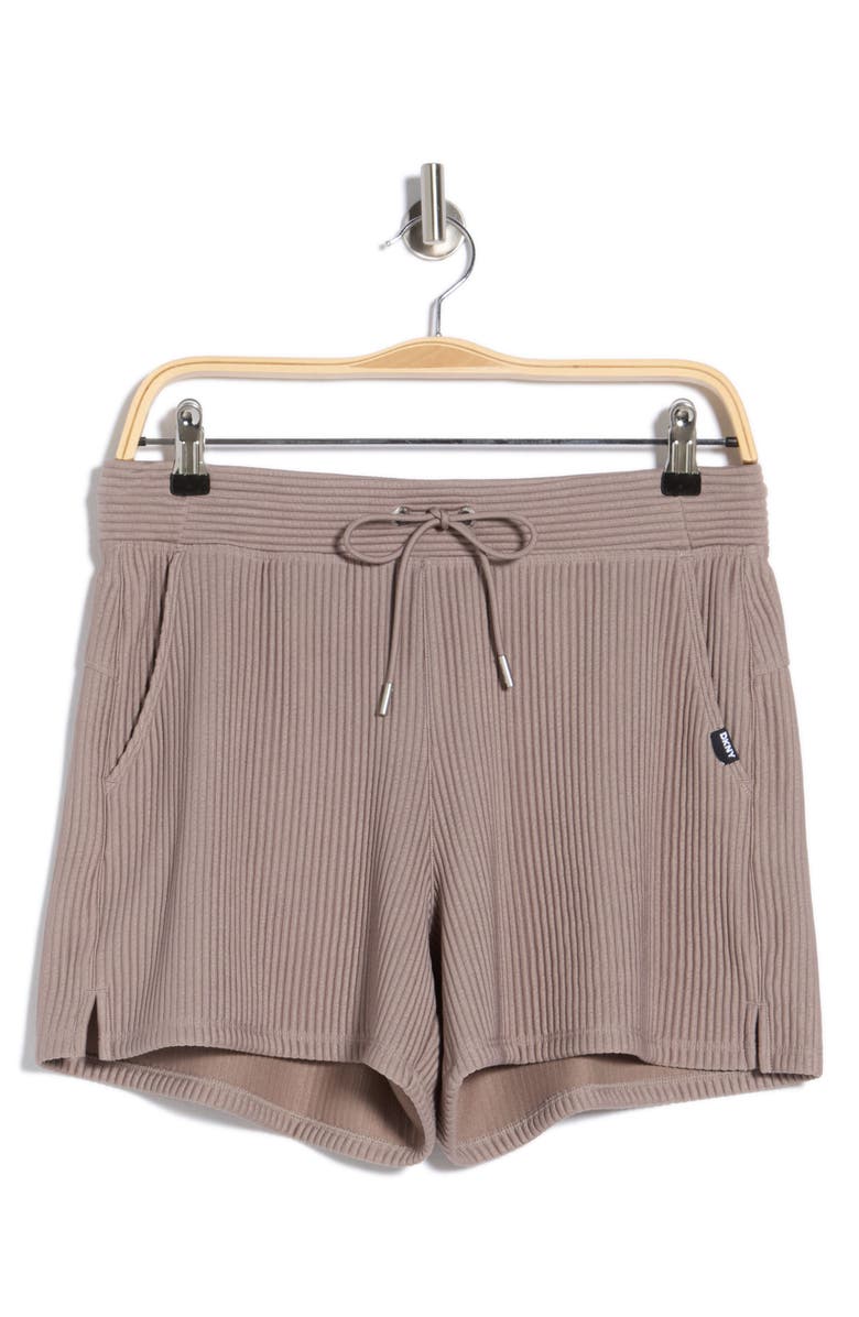 DKNY Mid-Rise Shorts, Main, color, Mushroom