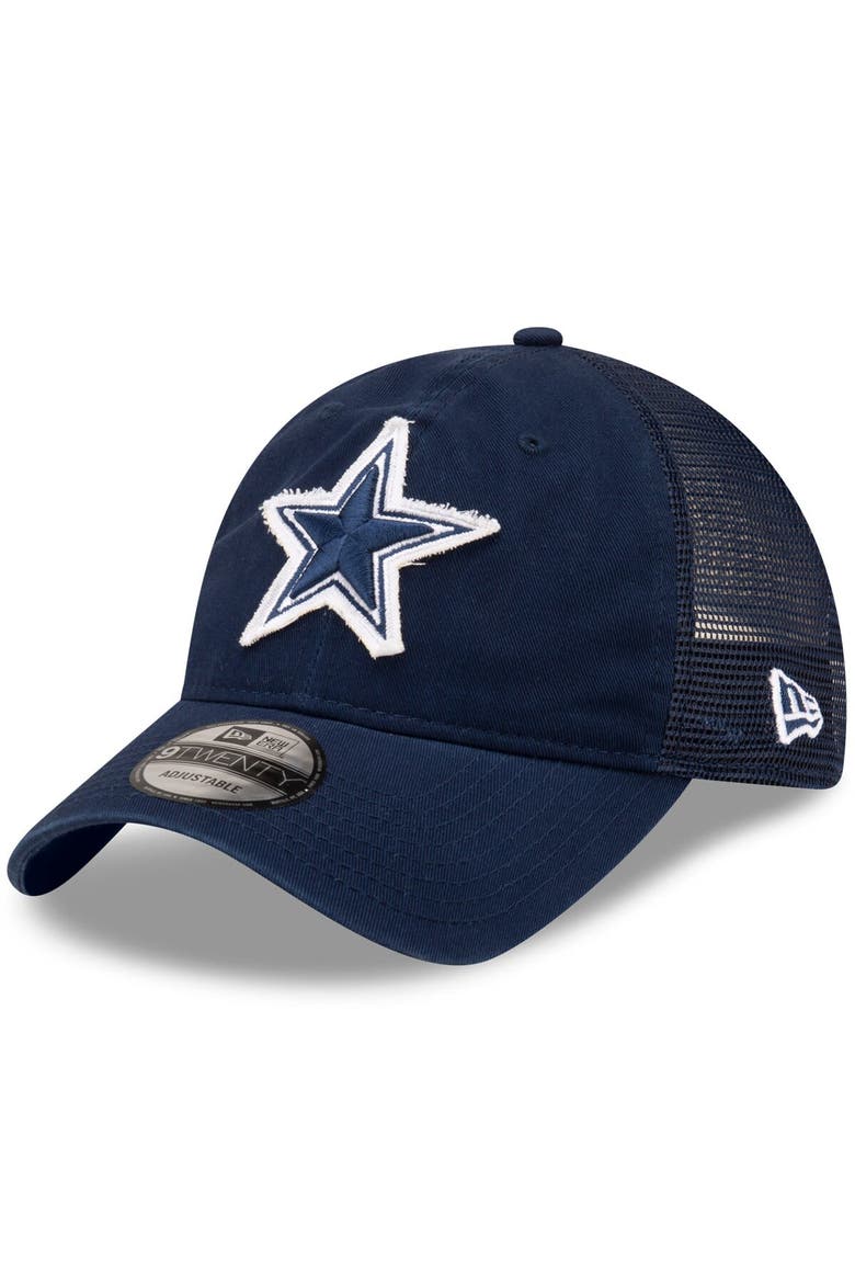 Men's New Era Navy Dallas Cowboys Game Day 9TWENTY Adjustable Trucker Hat, Main, color, Navy