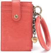 HOBO Ring Leather Wristlet Card Case