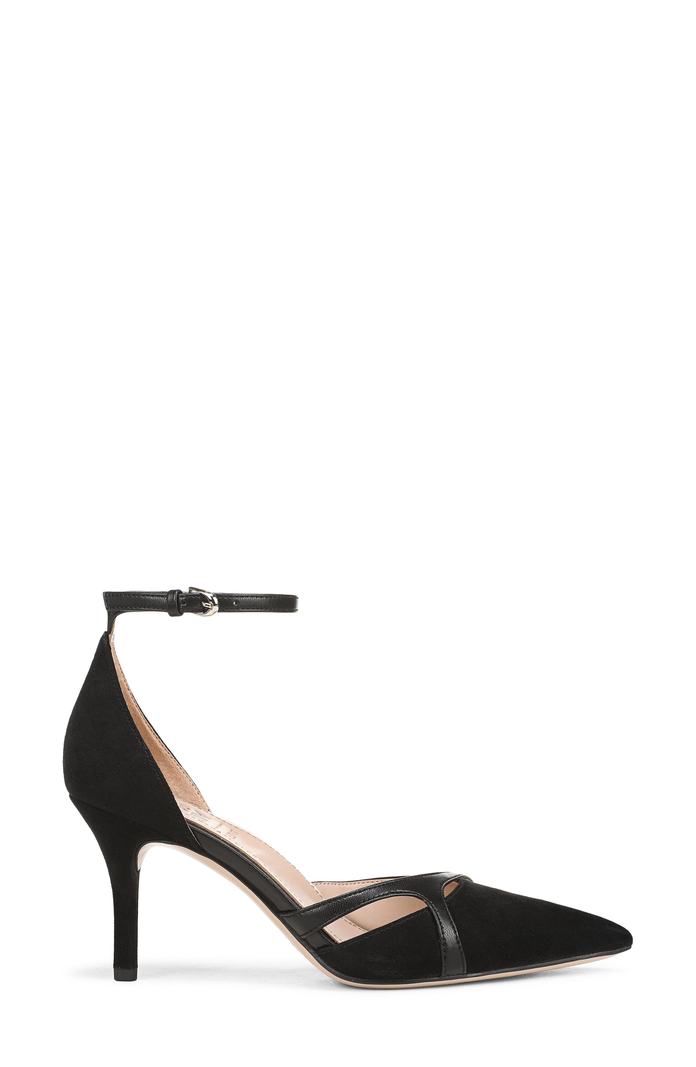 Bliss Pointed Toe d'Orsay Pump, Alternate, color, BLACK SUEDE