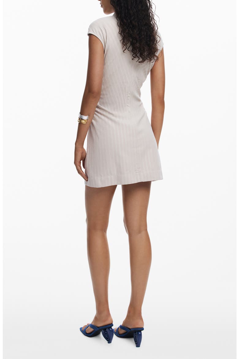 Cap Sleeve Ruched Mini Shirtdress, Alternate, color, BEIGE