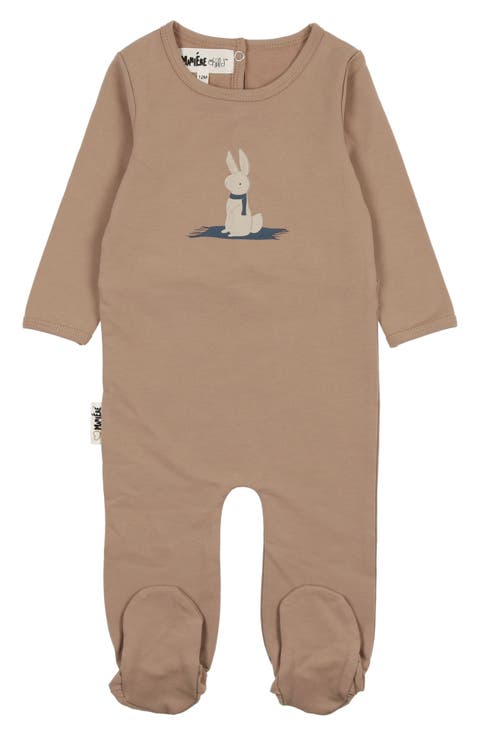 Snow Bunny Cotton Blend Footie (Baby)