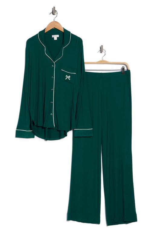 Nordstrom Rack Tranquility Long Sleeve Shirt & Pants Pajamas In Green