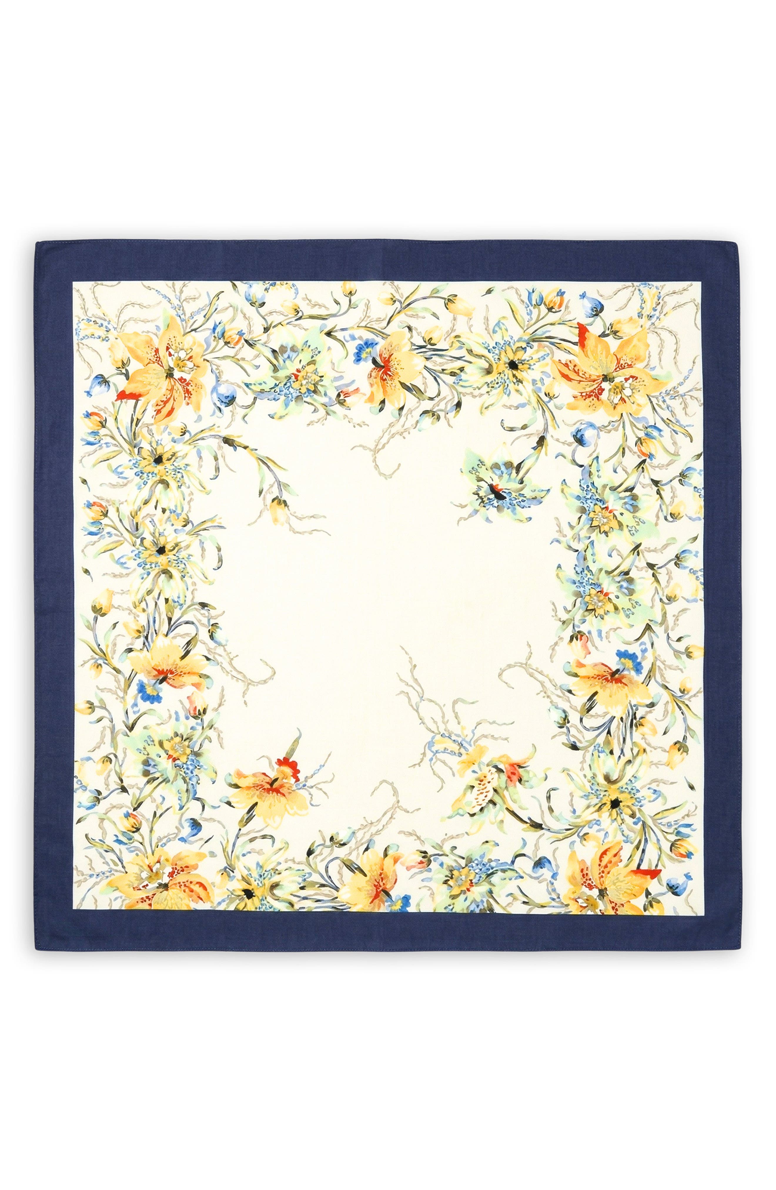 SAACHI Bloom Border Square Scarf