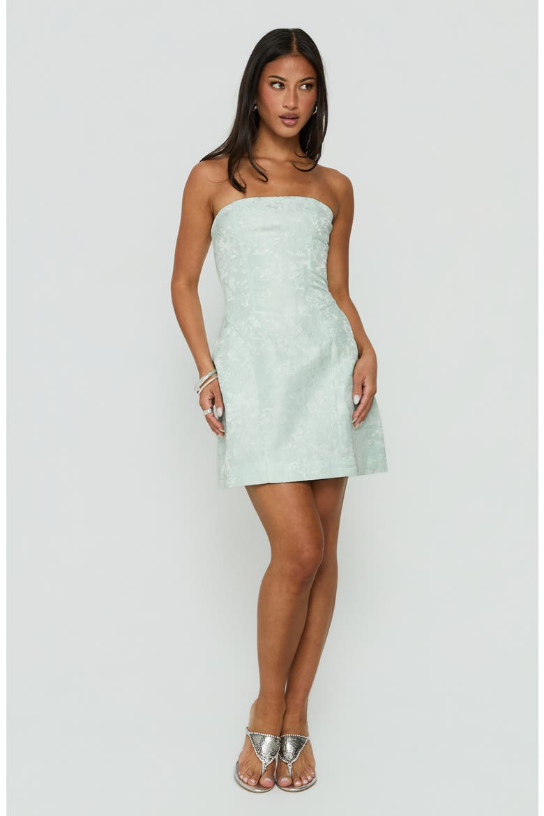 Heaven Sent Strapless Minidress, Alternate, color, MINT