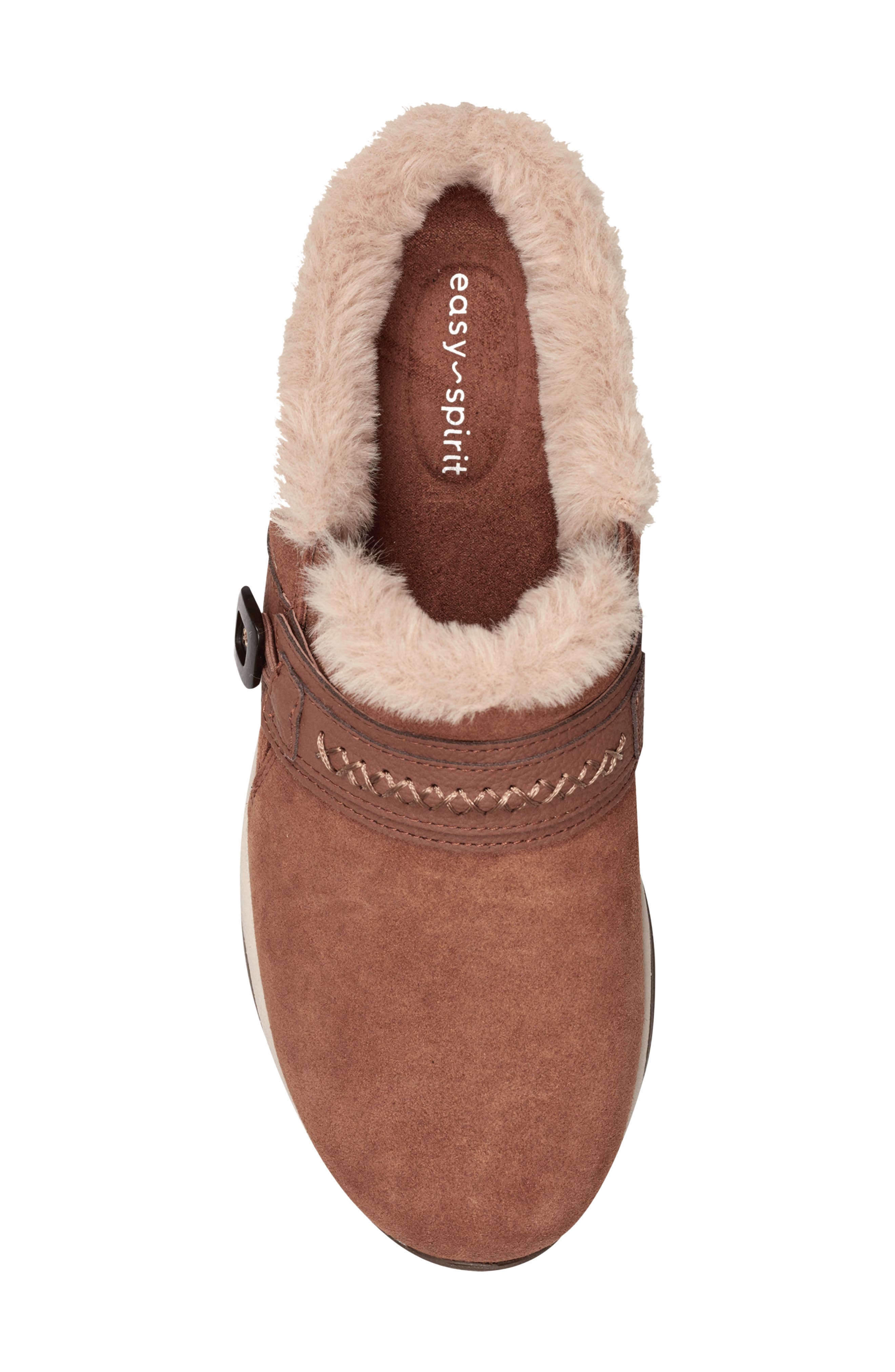Easy Spirit Elinn Faux Shearling Mule, Alternate, color, Medium Brown