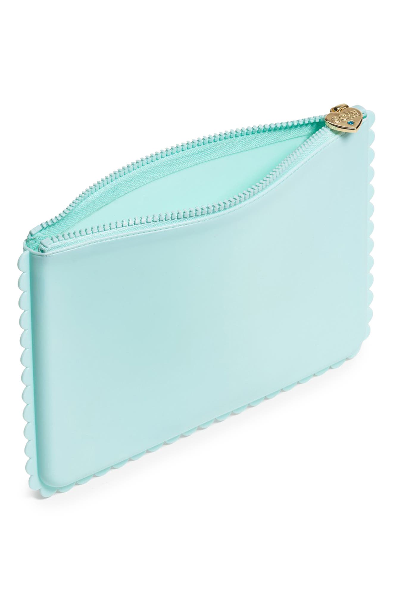 Stoney Clover Lane Jelly Scalloped Flat Pouch, Alternate, color, Sky