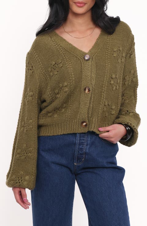Melody Relaxed Fit Pointelle Cardigan