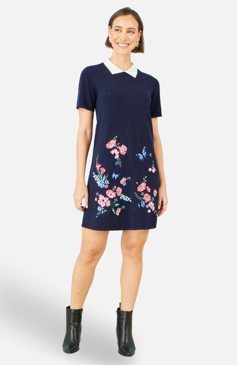 Embroidered Knitted Floral Tunic