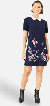 Yumi Embroidered Knitted Floral Tunic
