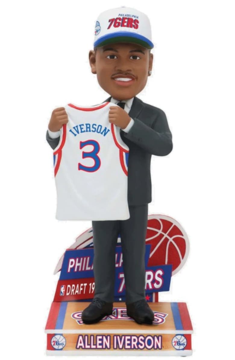 FOCO Allen Iverson (Philadelphia 76ers) 1996 NBA Draft Pick Bobblehead, Main, color, Multi-Color
