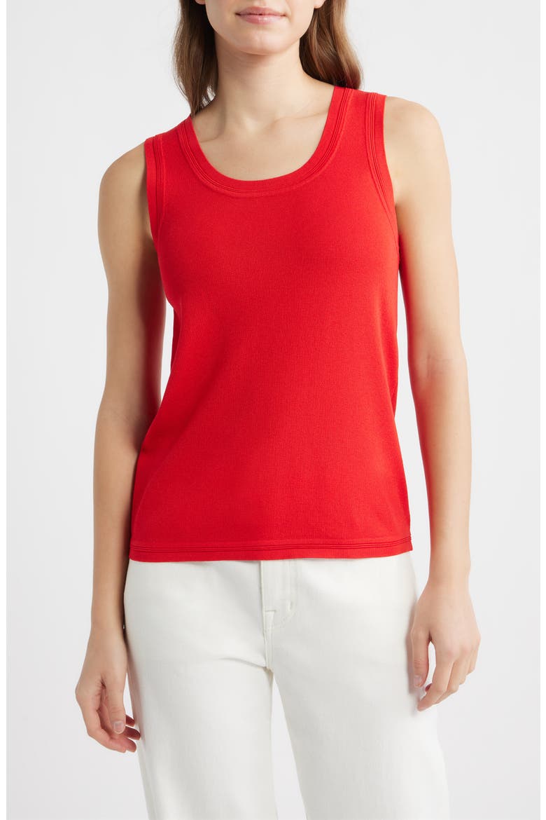 Scoop Neck Tank, Main, color, BEGONIA RED
