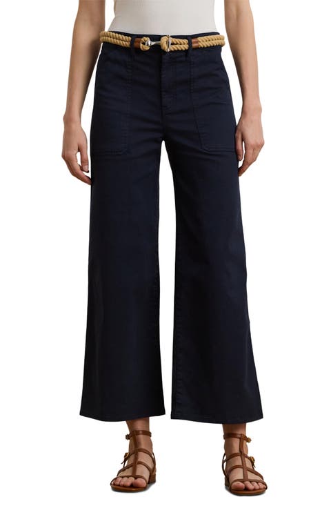 Stretch Cotton Twill Crop Pants (Regular & Petite)