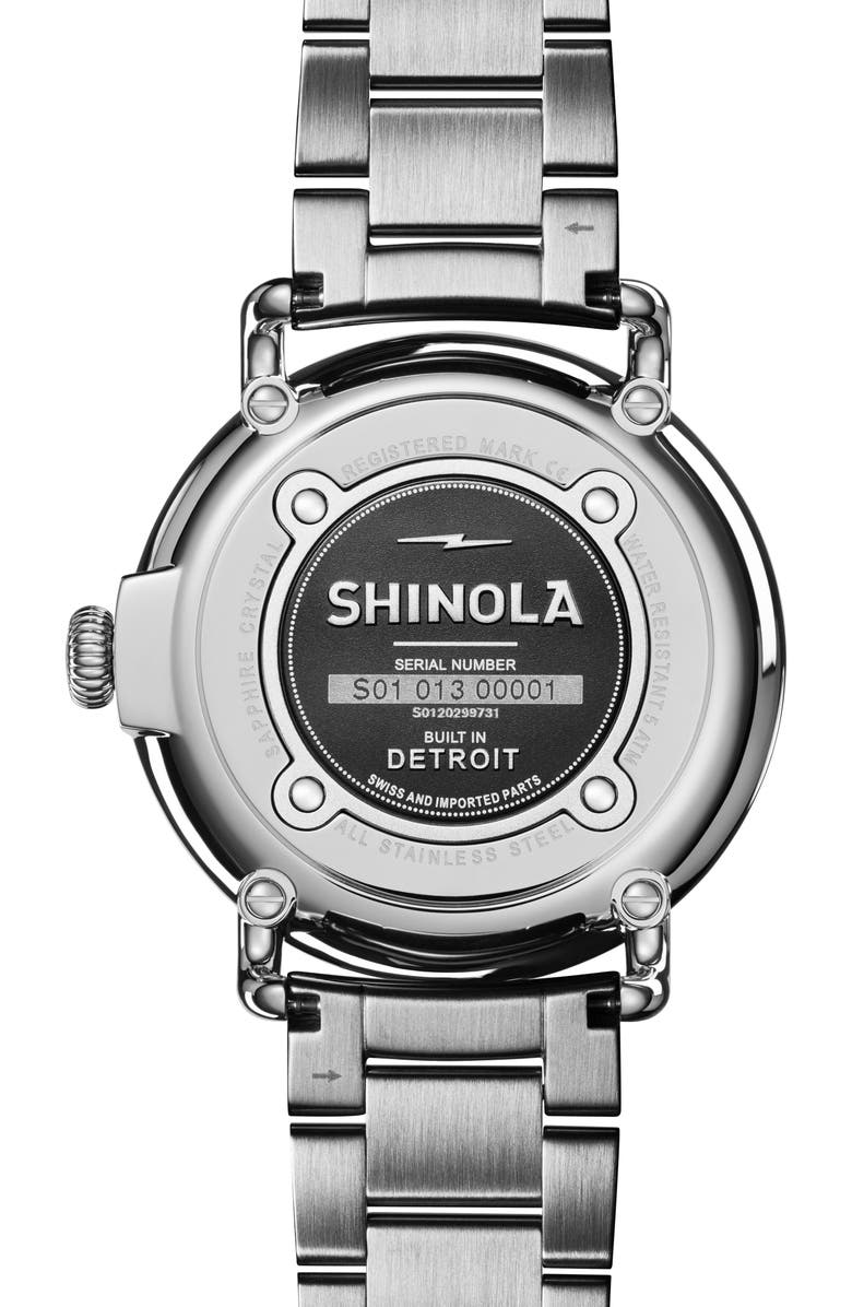 Shinola Runwell Petoskey Bracelet Watch, 41mm, Alternate, color, 