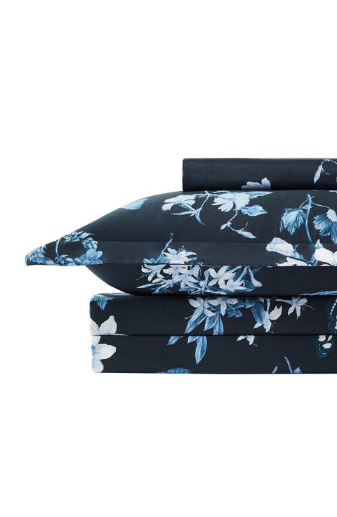 Lexington Floral 300 Thread Count 100% Cotton Sateen Duvet Cover Set