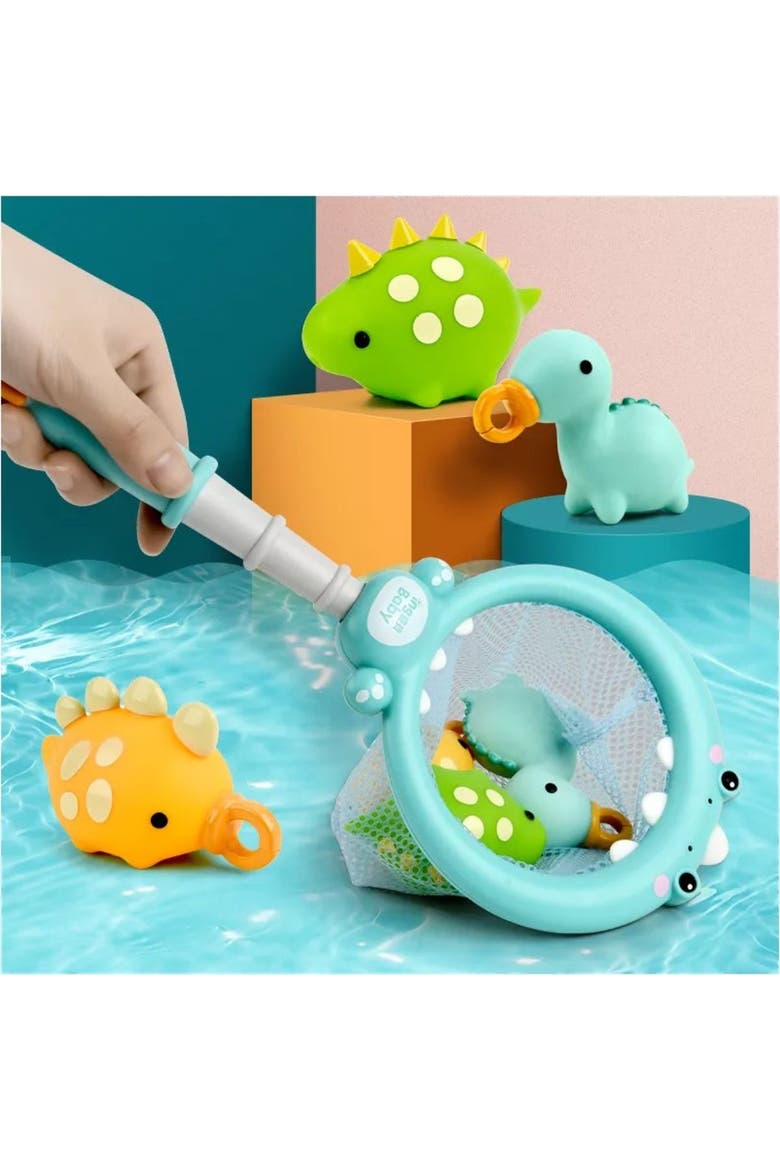 Fun Magnetic Dinosaur Fishing Bath Toy Set, Alternate, color, Multicolor