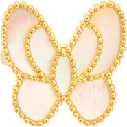 Juvell Mother-of-Pearl Butterfly Ring