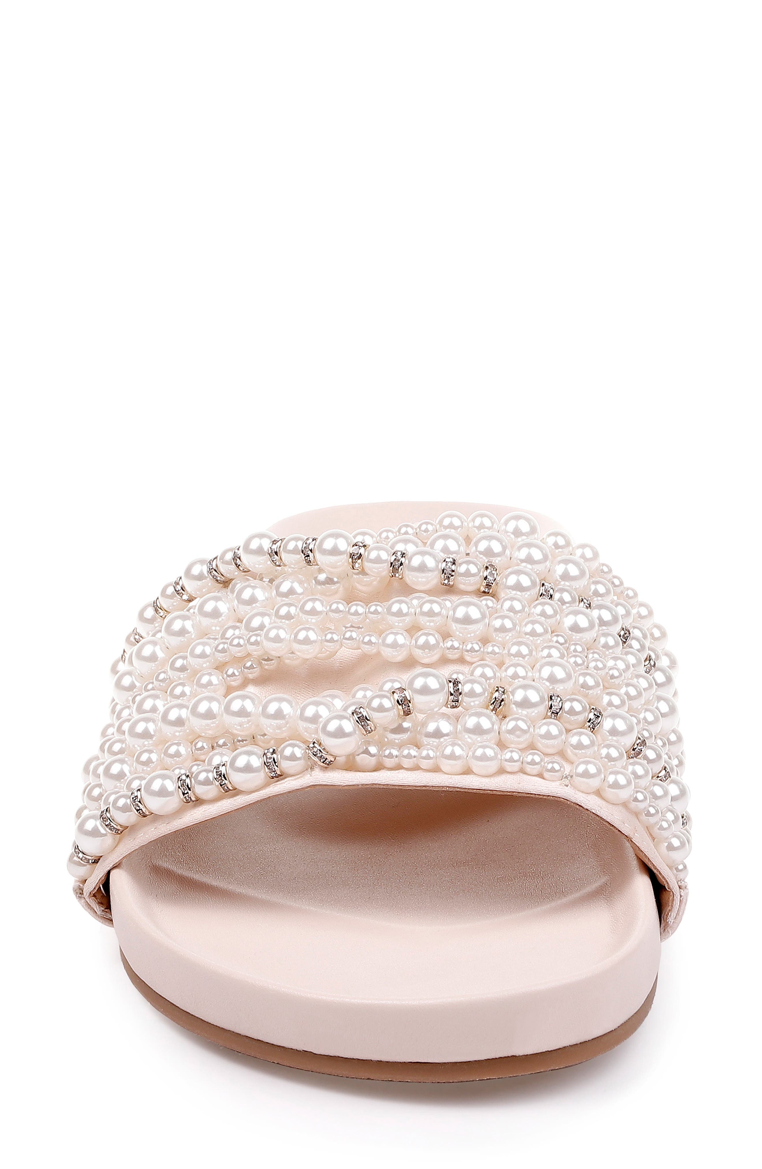 Badgley Mischka Collection Badgley Mischka Florence Beaded Slide Sandal, Alternate, color, 